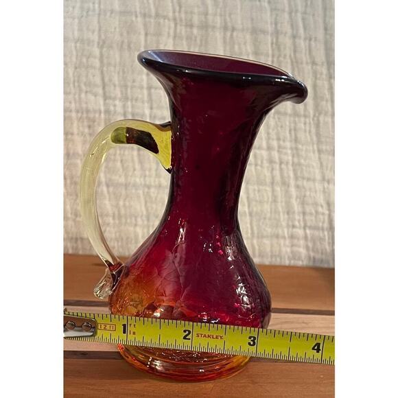 Vintage Amberina Crackle Glass - Picture 7 of 7
